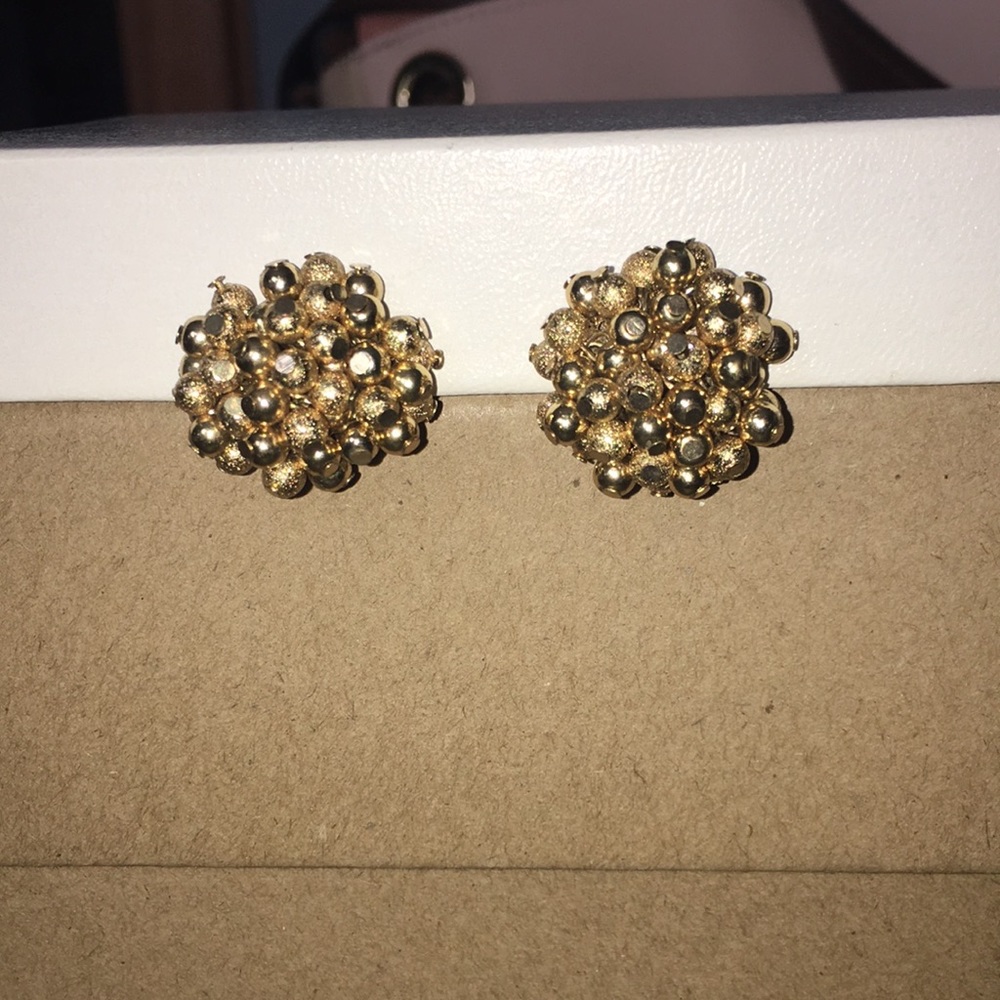 Clip Earrings Bead Cluster